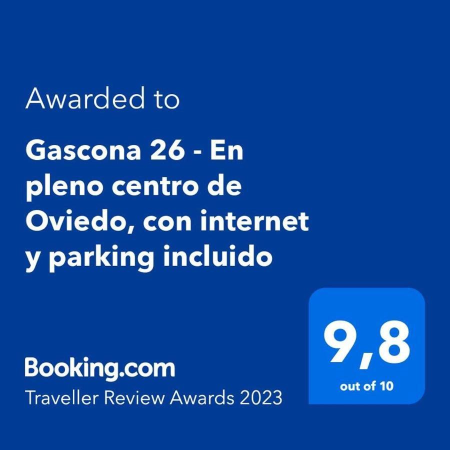 奥维耶多Gascona 26 - Pleno Centro, Muy Tranquilo, Parking Gratis En Mismo Edificio, Ascensor, Wifi公寓 外观 照片